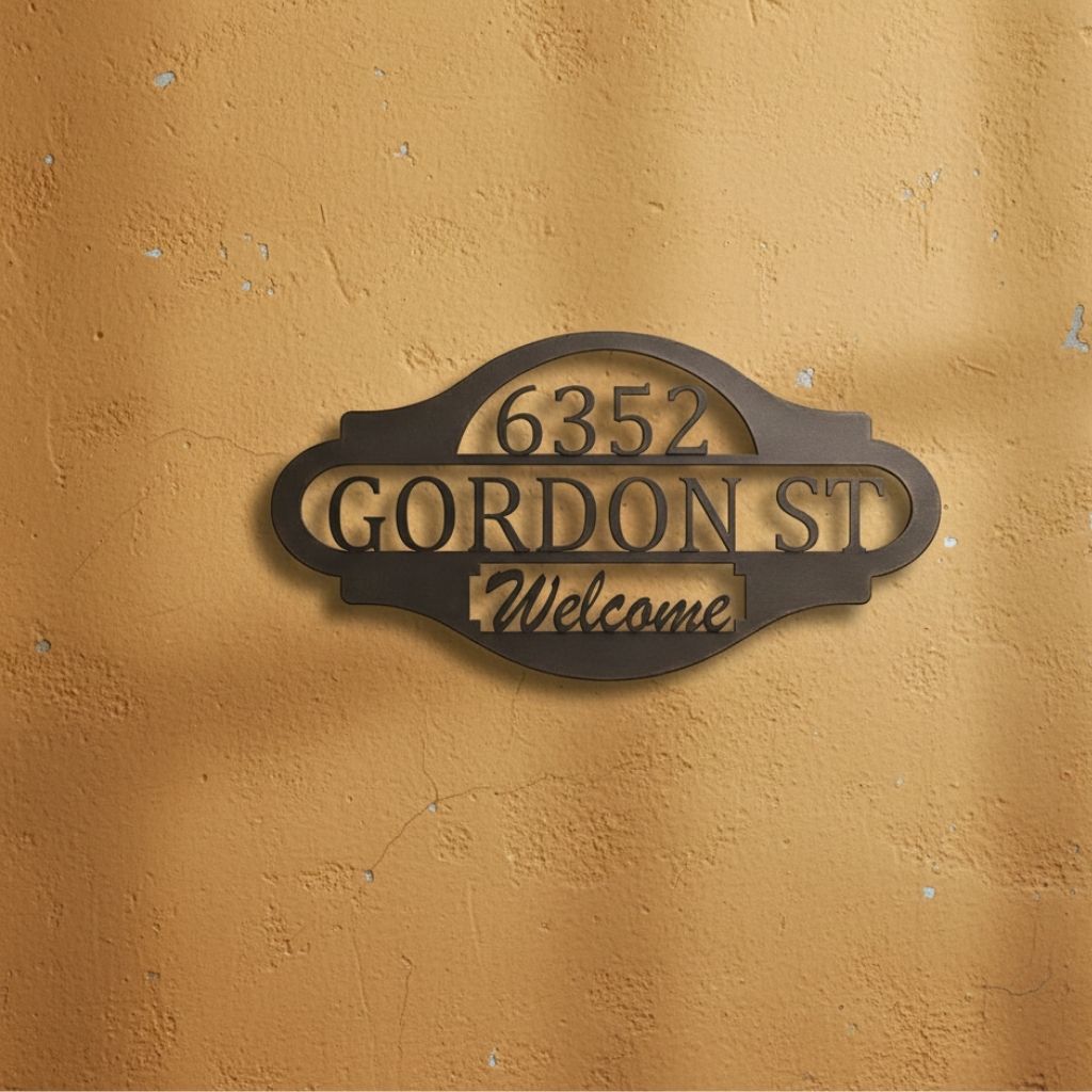 Your Home's Personalized Welcome Address Metal Sign - Personalize Wall Art
