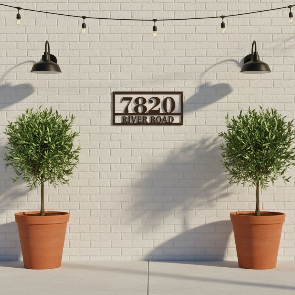 Your Personalized Address Metal Sign - Rectangle Plaque