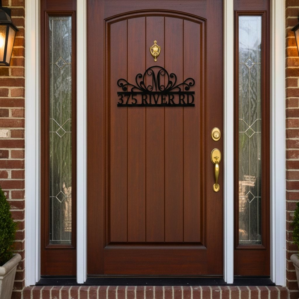 Welcome Home - Personalized Metal Address Sign for Garden