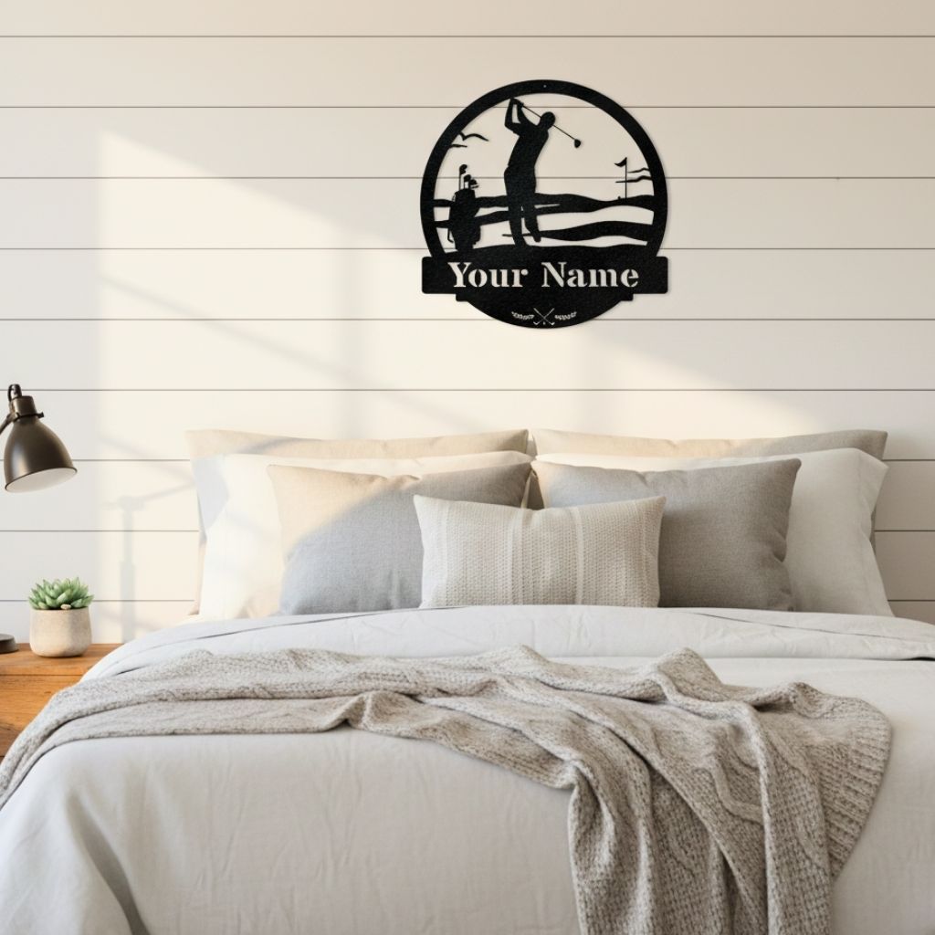 Tee Time Tribute - Personalized Golf Monogram Metal Sign Gift