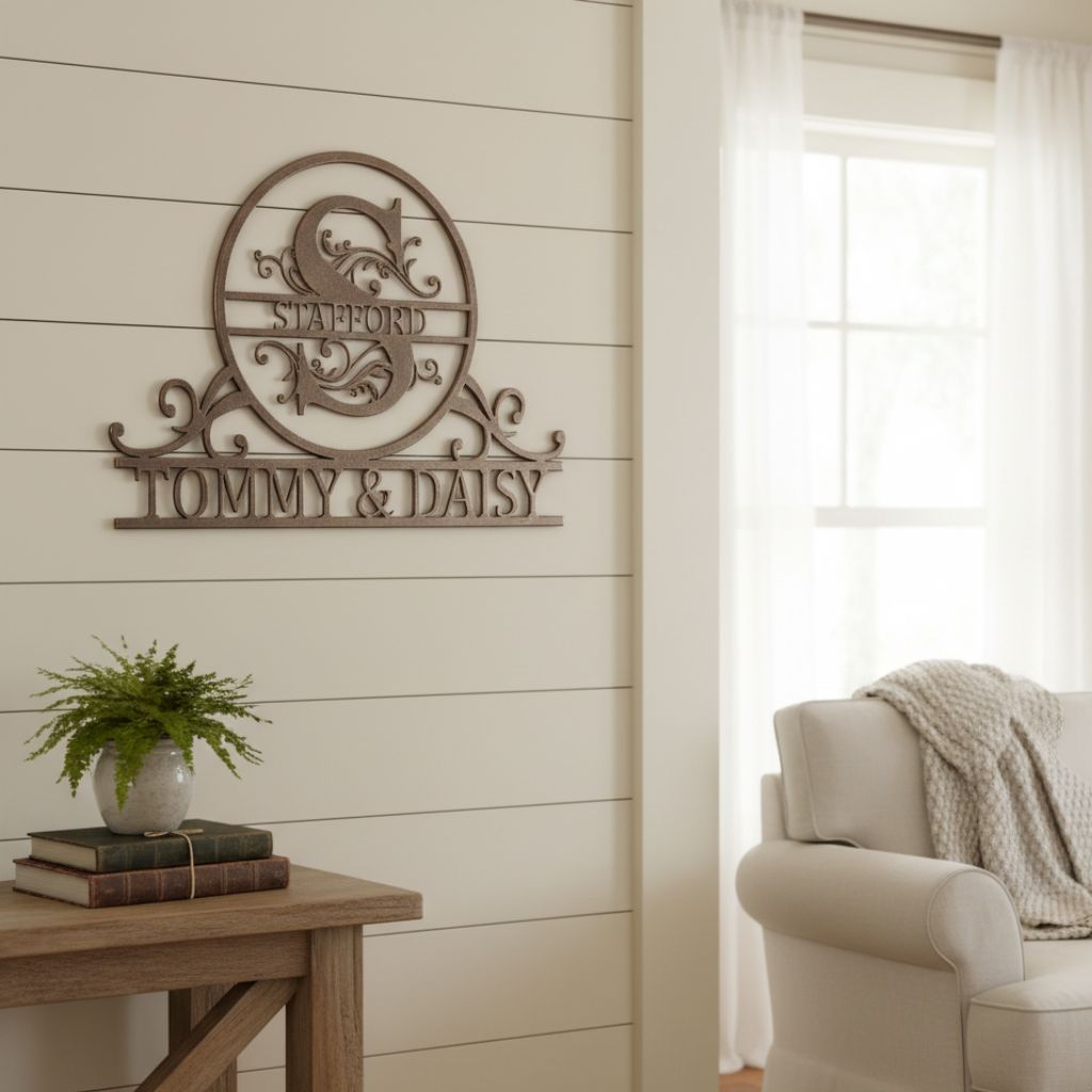 Eternal Union - Personalized Family Name Metal Sign for Weddings