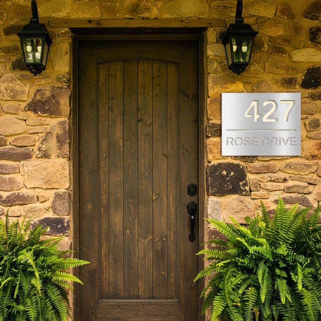 Custom Entry Metal Sign - Forever Home Address Display