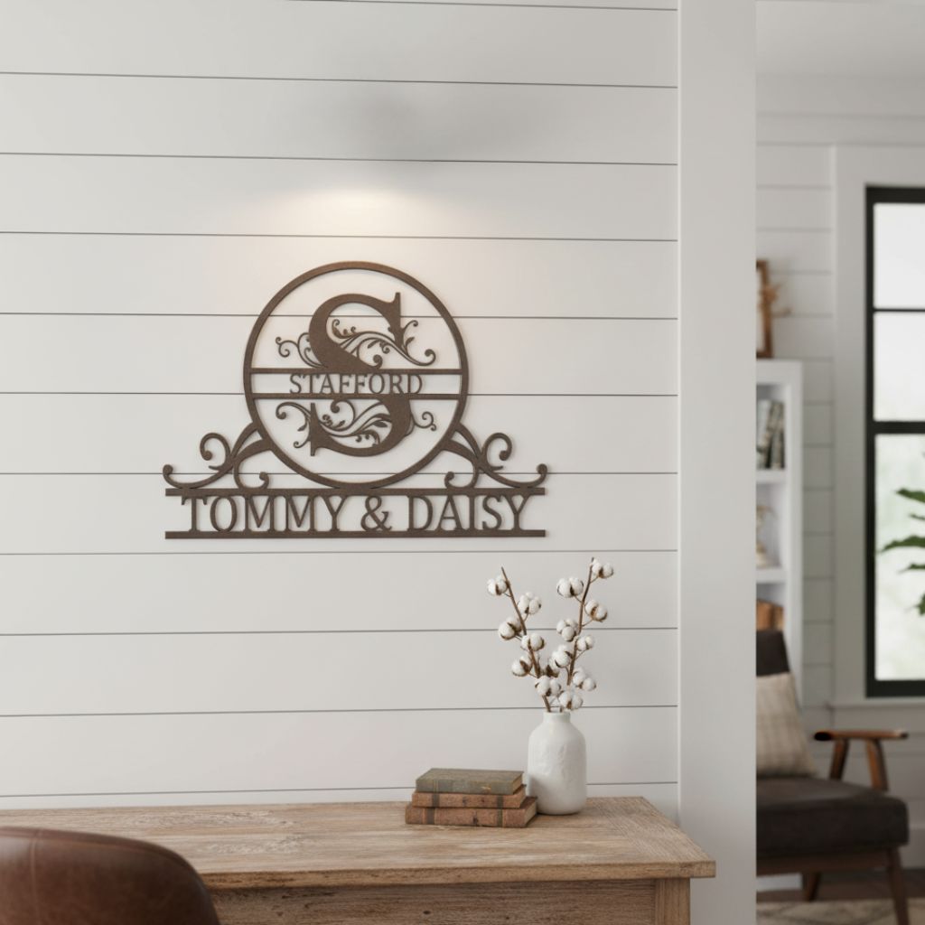Eternal Union - Personalized Family Name Metal Sign for Weddings - Personalize Wall Art