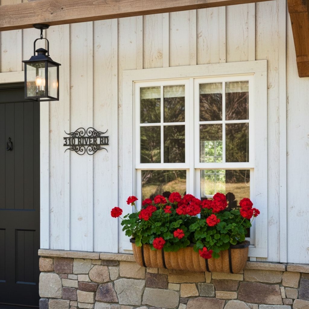 Warm Welcome Custom Metal Sign with House Numbers Address