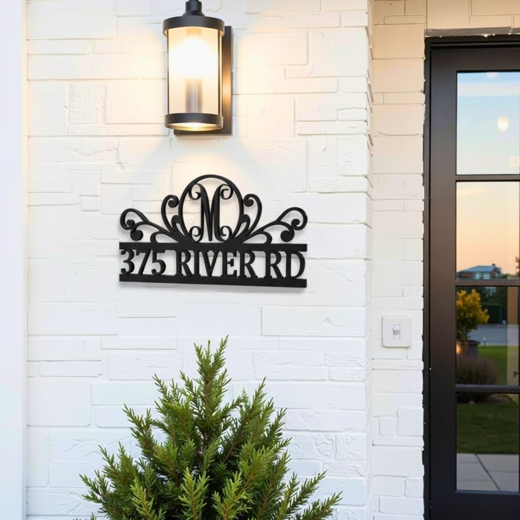 Welcome Home - Personalized Metal Address Sign for Garden