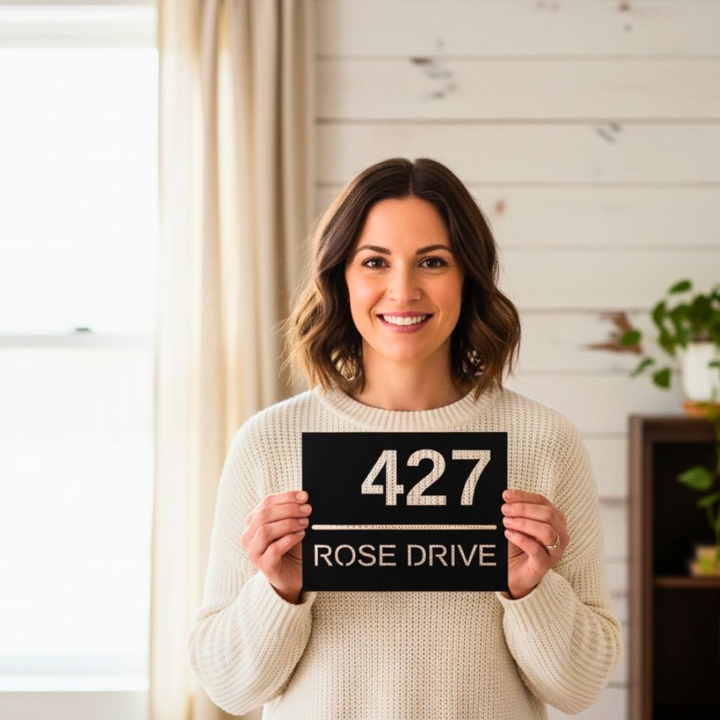 Custom Entry Metal Sign - Forever Home Address Display